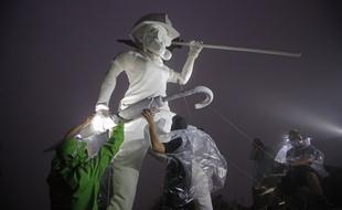Des contestataires hongkongais ont hissé cette statue le 13 octobre dernier sur le «Lion Rock ». La « Dame de la Liberté » est devenue le symbole de la lutte pro démocratique.
