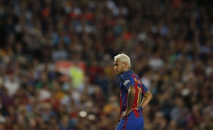 Neymar lors du match entre le Barça et l'Atlético le 21 septembre 2016.