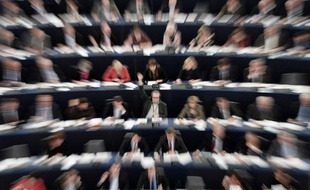Le Parlement de l'UE à Strasbourg en France, le 14 janvier 2014