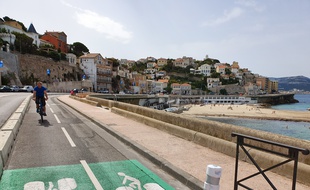 La nouvelle piste cyclable sur la Corniche Kennedy de Marseille