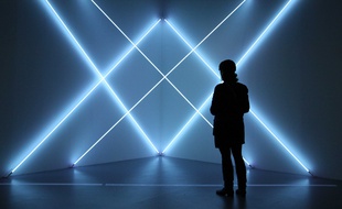 Une oeuvre de François Morellet lors de l'exposition «Dynamo» au Grand Palais à Paris en 2013