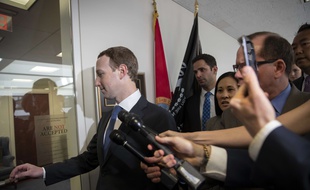Mark Zuckerberg a rencontré des élus américains le 9 avril 2018, à la veille de son témoignage devant le Congrès.