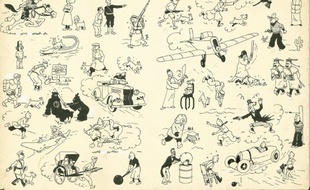 La page de garde bleu foncé de Tintin vendu aux enchères à un prix record