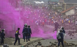 Des heurts ont opposés à Kinshasa jeunes et policiers antiémeute