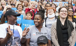 Des supportrices d'Obama, le 19 octobre 2012.