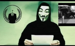 Une capture d'écran de la vidéo d'Anonymous après les attentats du 13 novembre 2015.