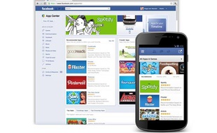 Un aperçu de l'App Center, boutique d'applications de Facebook.