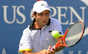 Fabrice Santoro lors de son dernier match à l'US Open le 3 septembre 2009.