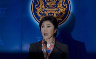 La première ministre thaïlandaise Yingluck Shinawatra, le 7 mai 2014, à Bangkok, après l'annonce de sa destitution par la Cour constitutionnelle.