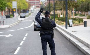 Lors d'un contrôle du respect du confinement, à Toulouse. Illustration.