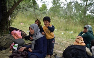 Une famille de migrants afghans se sont réfugiés dans une usine désaffectée dans le nord de la Serbie, en attendant de passer en Hongrie, le 16 juin 2015