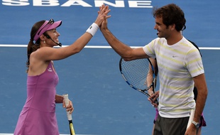 Martina Hingis et Roger Federer, en 2015