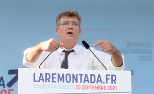 Le candidate à l'élections présidentielle Arnaud Montebourg.