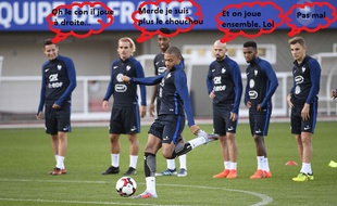 Mbappé et ses élèves.