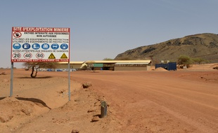 L'entrée de la mine de manganèse ou a été enlevé Iulian Ghergut à Tambao, au Burkina Faso.