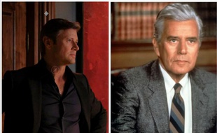 Grant Show et John Forsythe, les deux interprètes de Blake Carrington dans «Dynastie».