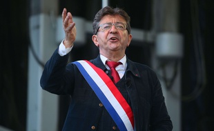 Jean-Luc Mélenchon, lors d'une manifestation à Paris, en septembre 2017.