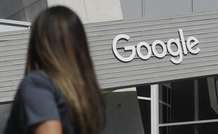 Le logo Google en Californie.
