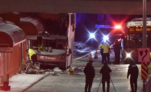 L'accident de bus est survenu à la station de Westboro, à Ottawa, le 11 janvier 2019.