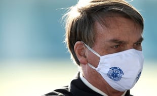 Le président du Brésil, Jair Bolsonaro, à Brasília le 22 mai 2020.