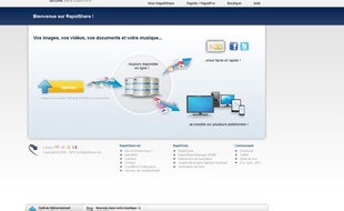 Capture d'écran du site Rapidshare