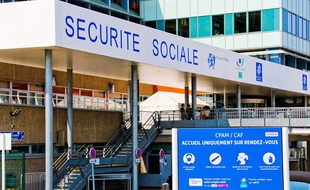 Le bâtiment de la Sécurité Sociale au Mans.