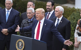 Donald Trump a déclaré l'état d'urgence pour débloquer 50 milliards de dollars face au coronavirus, le 13 mars 2020.