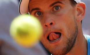 Dominic Thiem n'a pas tiré la langue pour battre Karen Khachanov en quart de finale de Roland-Garros, le 6 juin 2019.