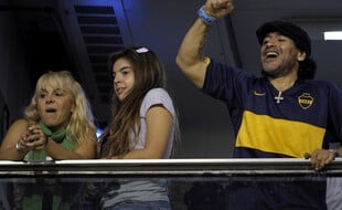 Maradona à la Bombonera, le 22 avril 2008.
