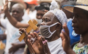 Une messe à Port-au-prince, à Haïti, le 2 avril 2021 pour Pâques.