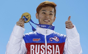 Viktor Ahn lors des JO de Sotchi, en 2014