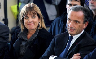 Anne Lauvergeon, alors présidente d’Areva et Henri Proglio, le PDG d’EDF, à Flamanville, en novembre 2009.