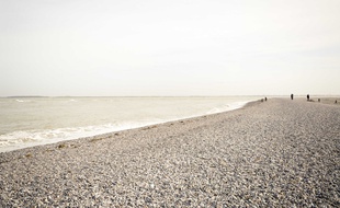 Vue de la pointe du Hourdel, sur le littoral de la baie de Somme.