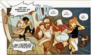 Plutôt speed, l'ambiance dans les cuisines de la bande dessinée « Lord of Burger ».