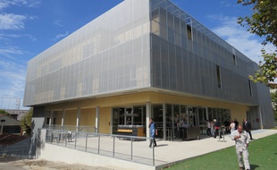 Marseille, le 4 septembre 2015, inauguration de l'institut des métiers du spectacle.