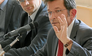 Le président de l'Uepal, Christian Albecker, au premier plan.