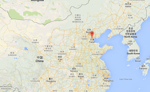 Googlemap de Tianjin en Chine.