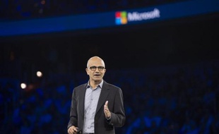 Le PDG de Microsoft, Satya Nadella, le 16 juillet 2014 lors d'une conférence à Washington