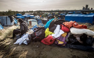 Dans la "jungle" de Calais, le 29 octobre 2015
