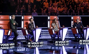 Florent Pagny, au côté de Mike, Zazie et Garou sur le plateau de «The Voice» 5.