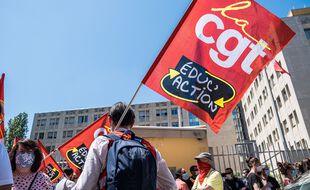 Des militants de la CGT lors d'une manifestation à Lyon le 3 juillet 2021 (illustration).