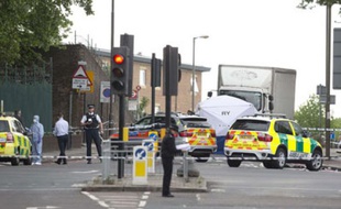 Scène du drame à Woolwich, dans le sud-est de Londres, le 22 mai 2013.