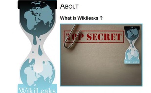Page d'accueil du site WikiLeaks.
