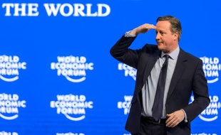 Le Premier ministre britannique, David Cameron, le 21 janvier 2016 à Davos
