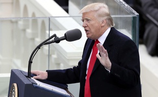 Donald Trump lors de son discours d'investiture, le 20 janvier 2017.