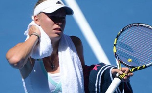 La joueuse de tennis Caroline Wozniacki, le 14 janvier 2014, lors de l'Open d'Australie, à Melbourne.