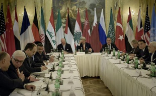 Réunion des principaux acteurs diplomatiques sur le conflit syrien à Vienne, le 30 octobre 2015