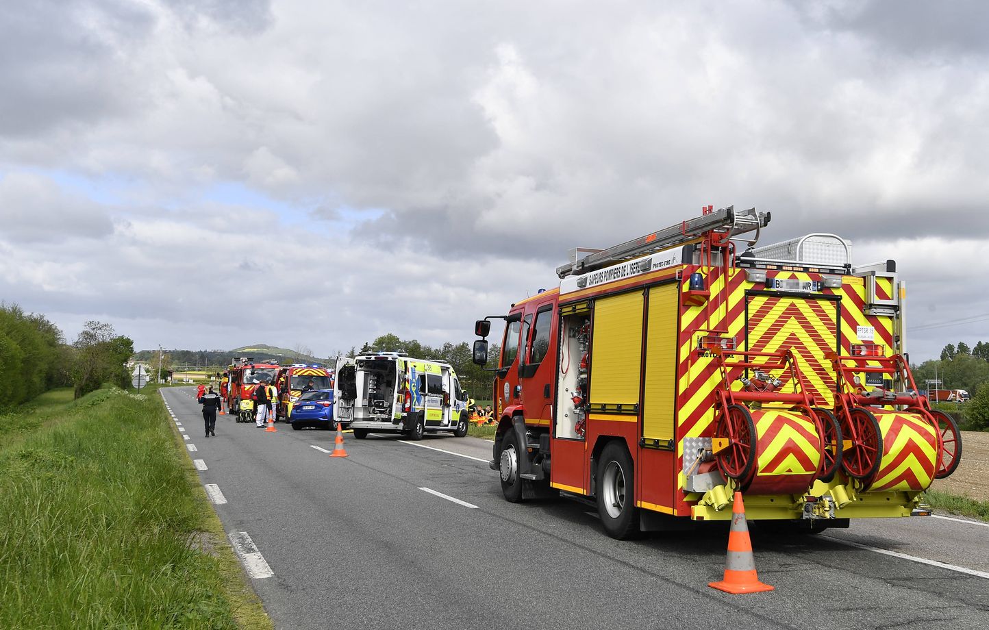 Des secours intervenant lors d'un accident de la route (illustration).