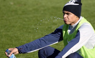 Thiago Silva à l'entraînement avec le PSG le 30 octobre 2013.