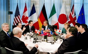 Les dirigeants des pays du G7 réunis à La Haye le 24 mars.
